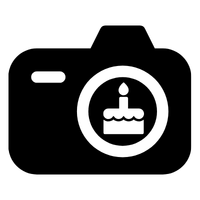 Birthday Photographer Icon black