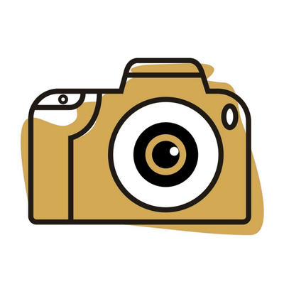 camera photography golden icon